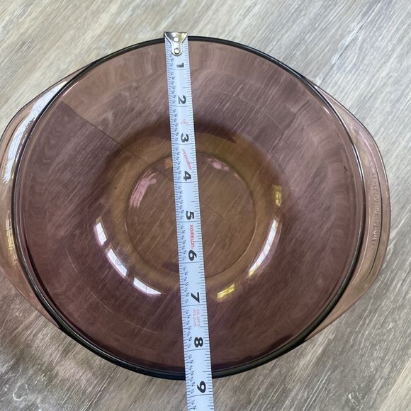 Pyrex 024-S 2qt Cranberry Ribbed Casserole Dish W/ Lid Vintage - Picture 7 of 8